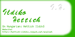 ildiko hettich business card