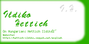 ildiko hettich business card